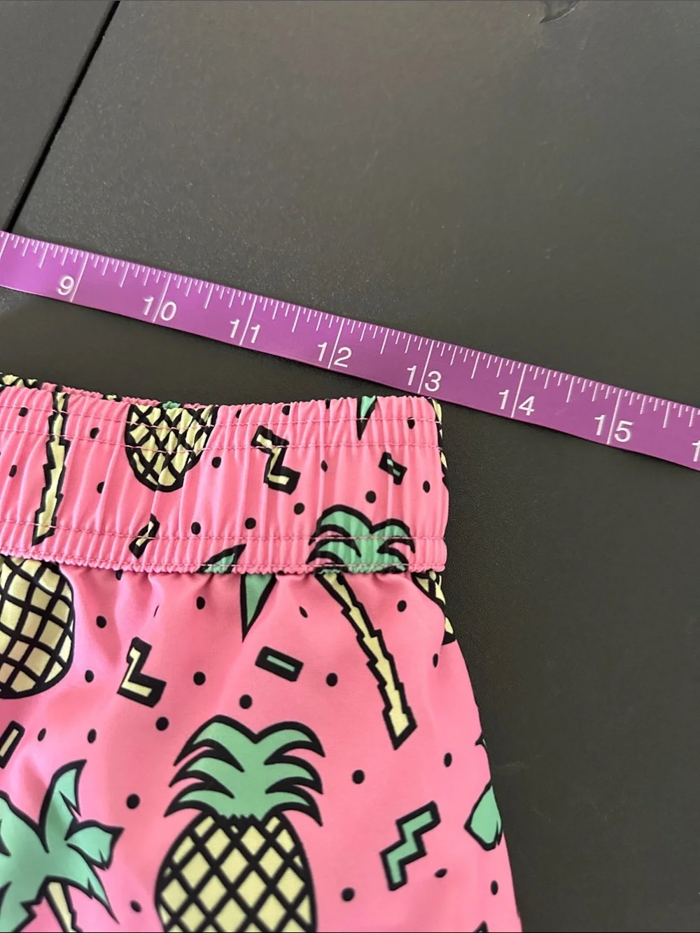 Maamgic Pink Pineapple Print Swim Trunks